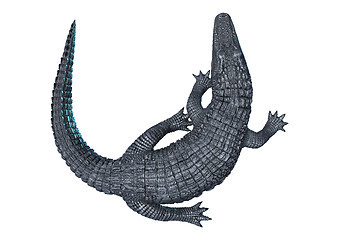 Image showing Alligator Caiman on White