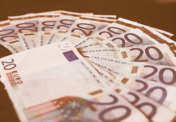 Image showing  Euro bank notes vintage