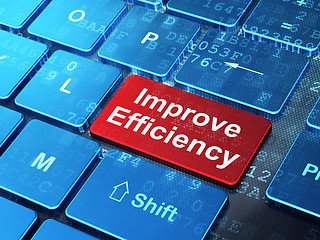 Image showing Business concept: Improve Efficiency on computer keyboard background