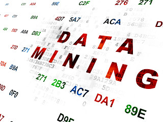 Image showing Information concept: Data Mining on Digital background