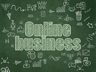 Image showing Business concept: Online Business on School Board background