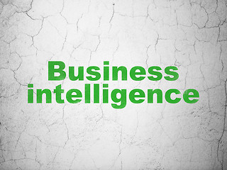 Image showing Business concept: Business Intelligence on wall background