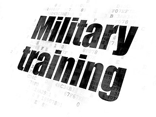 Image showing Learning concept: Military Training on Digital background