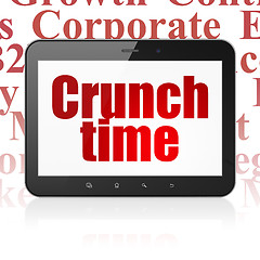 Image showing Business concept: Tablet Computer with Crunch Time on display