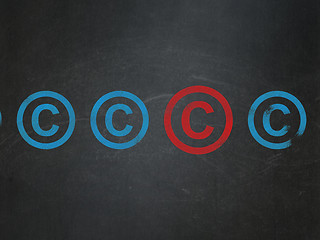 Image showing Law concept: copyright icon on School Board background