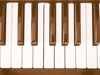 Image showing  Music keyboard vintage