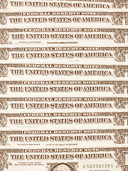 Image showing  Dollar notes 1 Dollar vintage