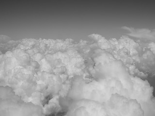 Image showing Black and white Clouds on Alps