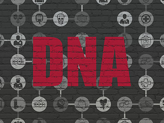 Image showing Health concept: DNA on wall background