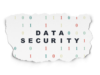 Image showing Protection concept: Data Security on Torn Paper background