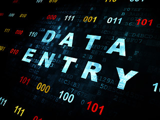 Image showing Information concept: Data Entry on Digital background