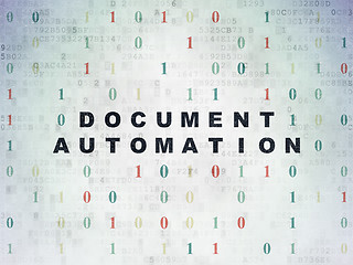 Image showing Business concept: Document Automation on Digital Paper background