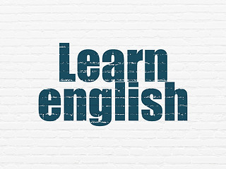 Image showing Education concept: Learn English on wall background