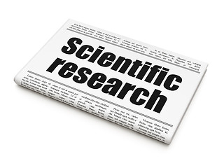 Image showing Science concept: newspaper headline Scientific Research