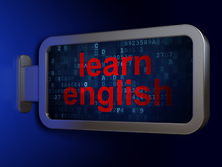 Image showing Studying concept: Learn English on billboard background