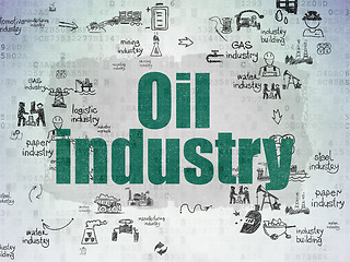 Image showing Manufacuring concept: Oil Industry on Digital Paper background