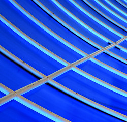 Image showing plastic abstract asia  kho phangan pier roof lomprayah    in tha