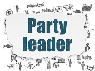 Image showing Politics concept: Party Leader on Torn Paper background