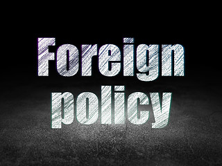 Image showing Political concept: Foreign Policy in grunge dark room