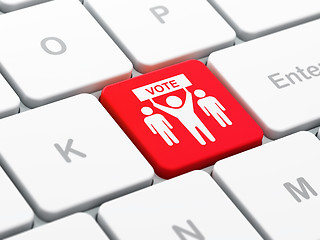 Image showing Political concept: Election Campaign on computer keyboard background