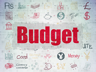 Image showing Currency concept: Budget on Digital Paper background