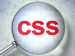 Image showing Database concept: Css with optical glass