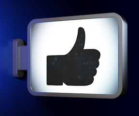 Image showing Social media concept: Thumb Up on billboard background