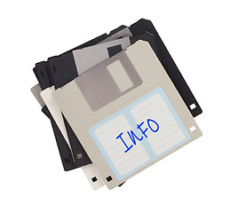 Image showing Floppy Disk - Tachnology from the past, isolated on white