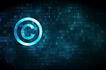 Image showing Law concept: Copyright on digital background