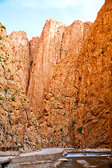 Image showing  in todra gorge morocco africa   river