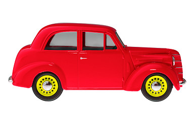 Image showing Car symbol. Retro toy car isolated