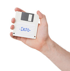 Image showing Floppy Disk - Tachnology from the past, isolated on white