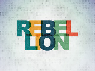 Image showing Politics concept: Rebellion on Digital Paper background