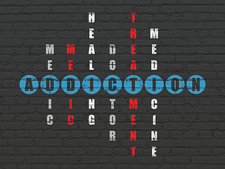 Image showing Health concept: Addiction in Crossword Puzzle