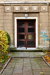 Image showing Vintage wooden door in Berlin