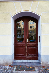 Image showing Vintage wooden door in Berlin