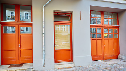 Image showing Vintage wooden door in Berlin