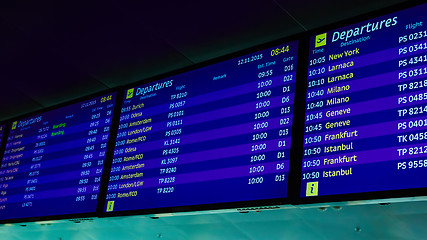 Image showing information board in airport 