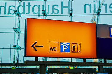 Image showing information sign in Central railway station