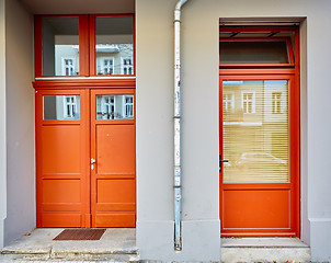 Image showing Vintage wooden door in Berlin