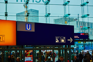 Image showing information sign in Central railway station