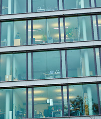 Image showing window of the multi-storey building 