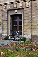 Image showing Vintage wooden door in Berlin