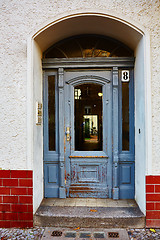 Image showing Vintage wooden door in Berlin