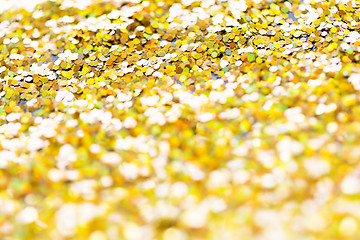 Image showing golden glitter or yellow sequins background