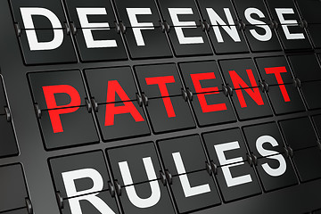 Image showing Law concept: Patent on airport board background