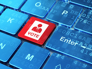 Image showing Politics concept: Ballot on computer keyboard background