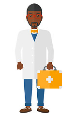 Image showing Doctor with first aid box.