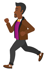 Image showing Happy man jogging.