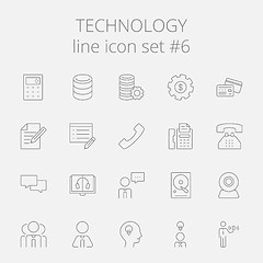 Image showing Technology icon set.